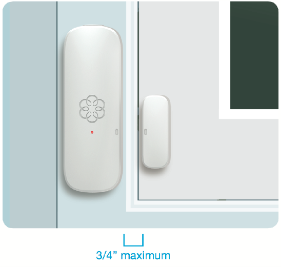 How to place your wireless window sensor alarm illustration.