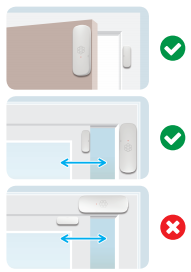 How to place your door sensor illustration.