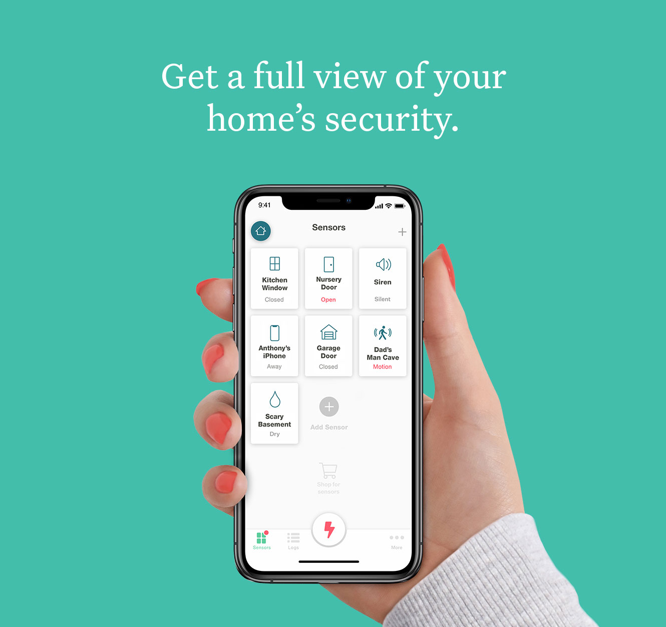 Ooma Home Security Mobile App Dashboard A.