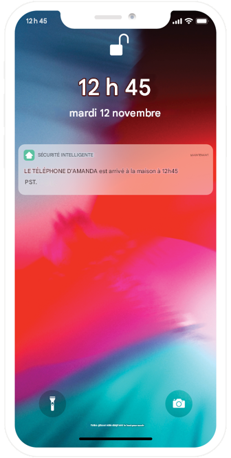 Application iPhone Ooma pour la sécurité résidentielle.
