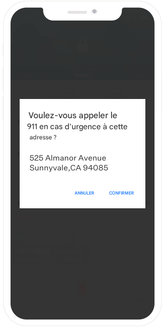 Application mobile de sécurité résidentielle Ooma.
