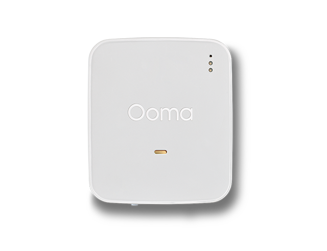 Ooma Telo device - top view.