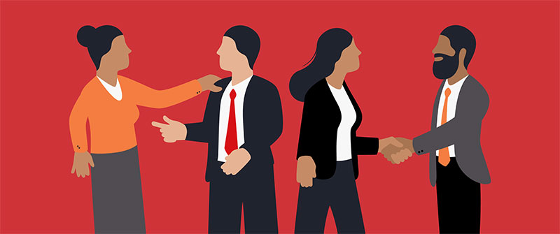 Groupe de personnes ayant une conversation – partenaires rpm