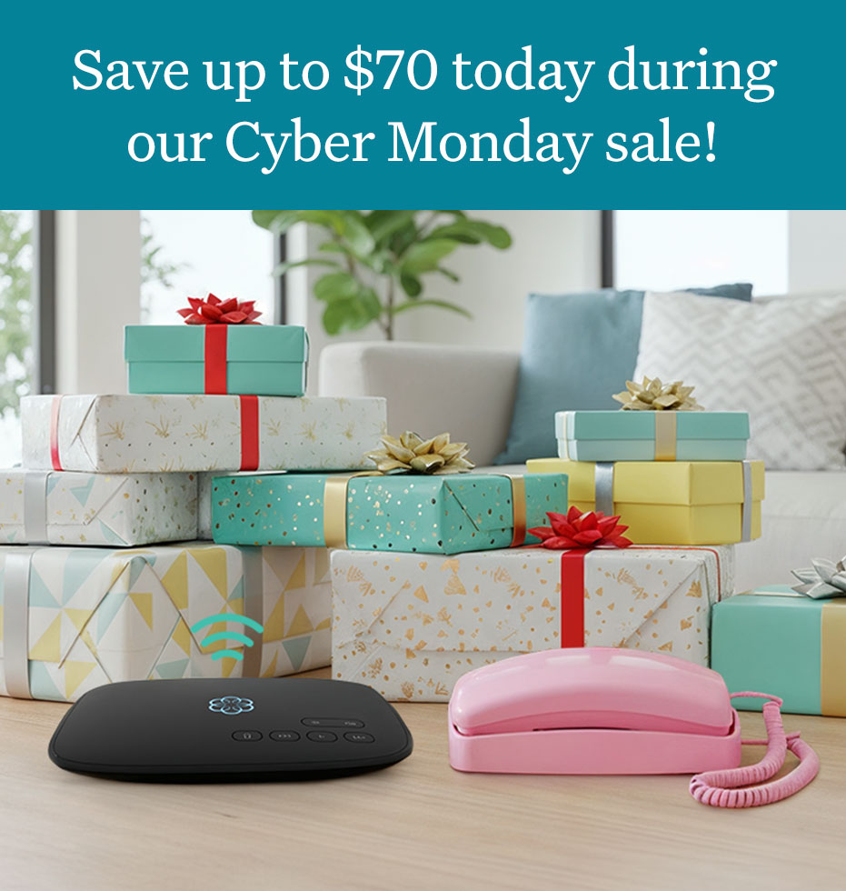 Ooma Telo plus Pink Phone on Black Friday Sale.