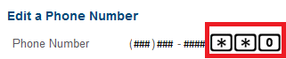 edit phone number