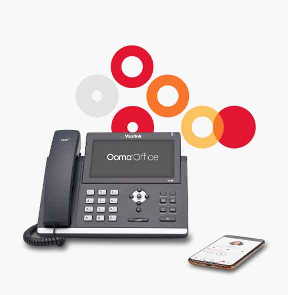 T48S phone with <a href='/small-business-phone-systems/plans/' class='text-dark' aria-label='Ooma office price per extension at CDN$ 24.95, select to go to the plans page.'>CDN$ 24.95</a> per month/user