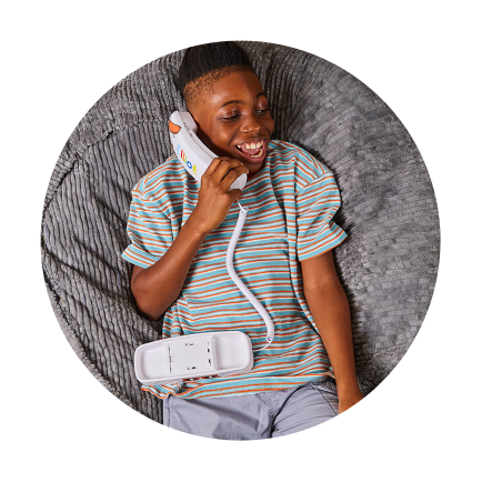 Boy on MyPhone Phone