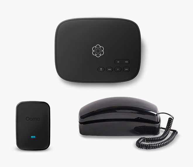 Ooma Telo Black Phone Bundle