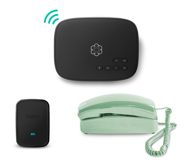 Ooma Telo Green Phone Bundle
