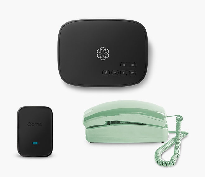 Ooma Telo Green Phone Bundle