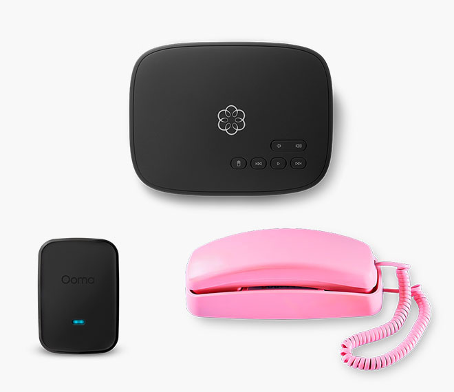 Ooma Telo Pink Phone Bundle