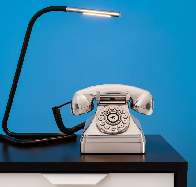 Ooma Telo Chrome Kettle Phone Bundle Lifestyle