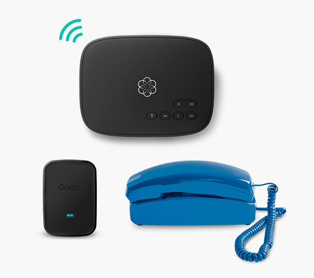 Ooma Blue Trimline Phone