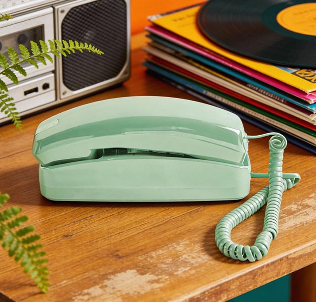 Ooma Green Trimline Phone Lifestyle