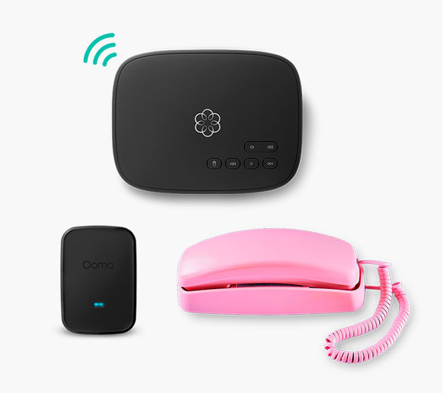 Ooma Pink Trimline Phone