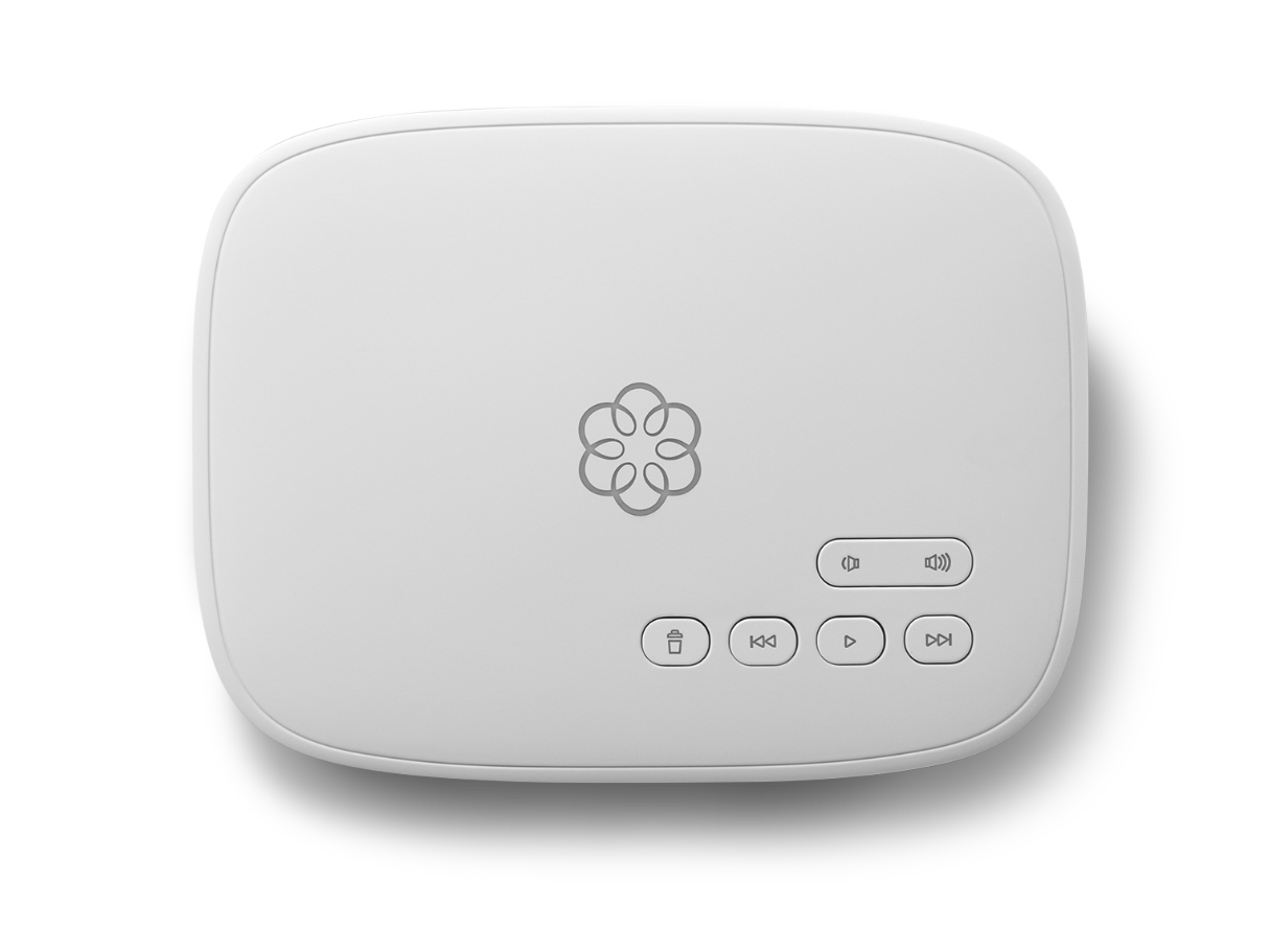 Ooma Telo device - top view.