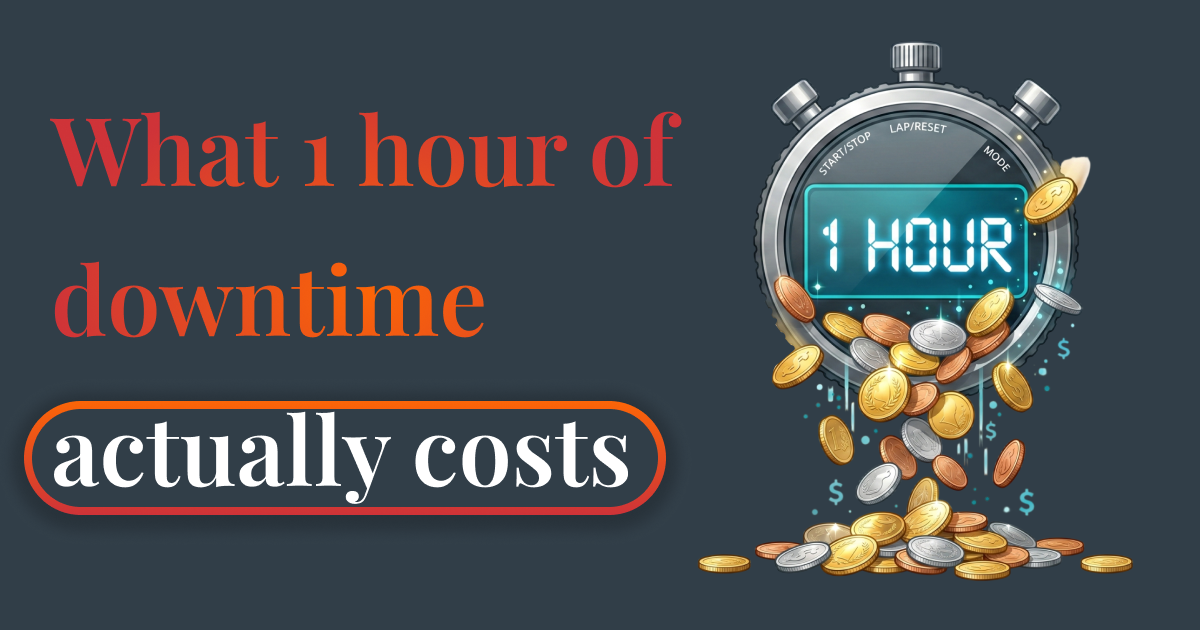 recent post image:What 1 hour of downtime actually costs